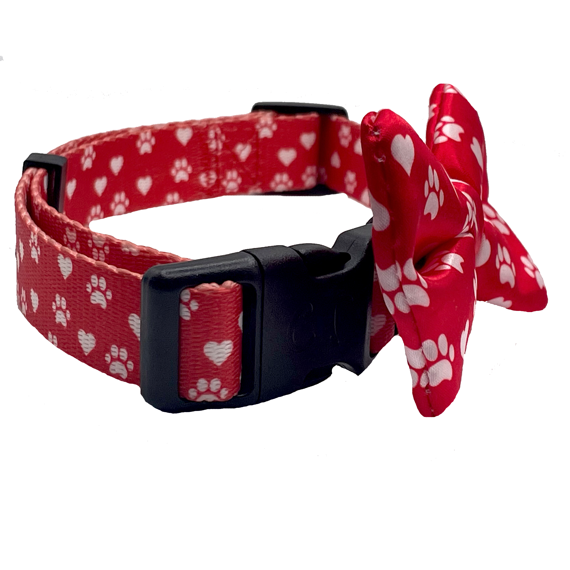 Elite Paw Bow Tie Dog Collar And Leash